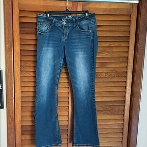 Wallflower Blue Boot Cut Jeans with Faded Wash